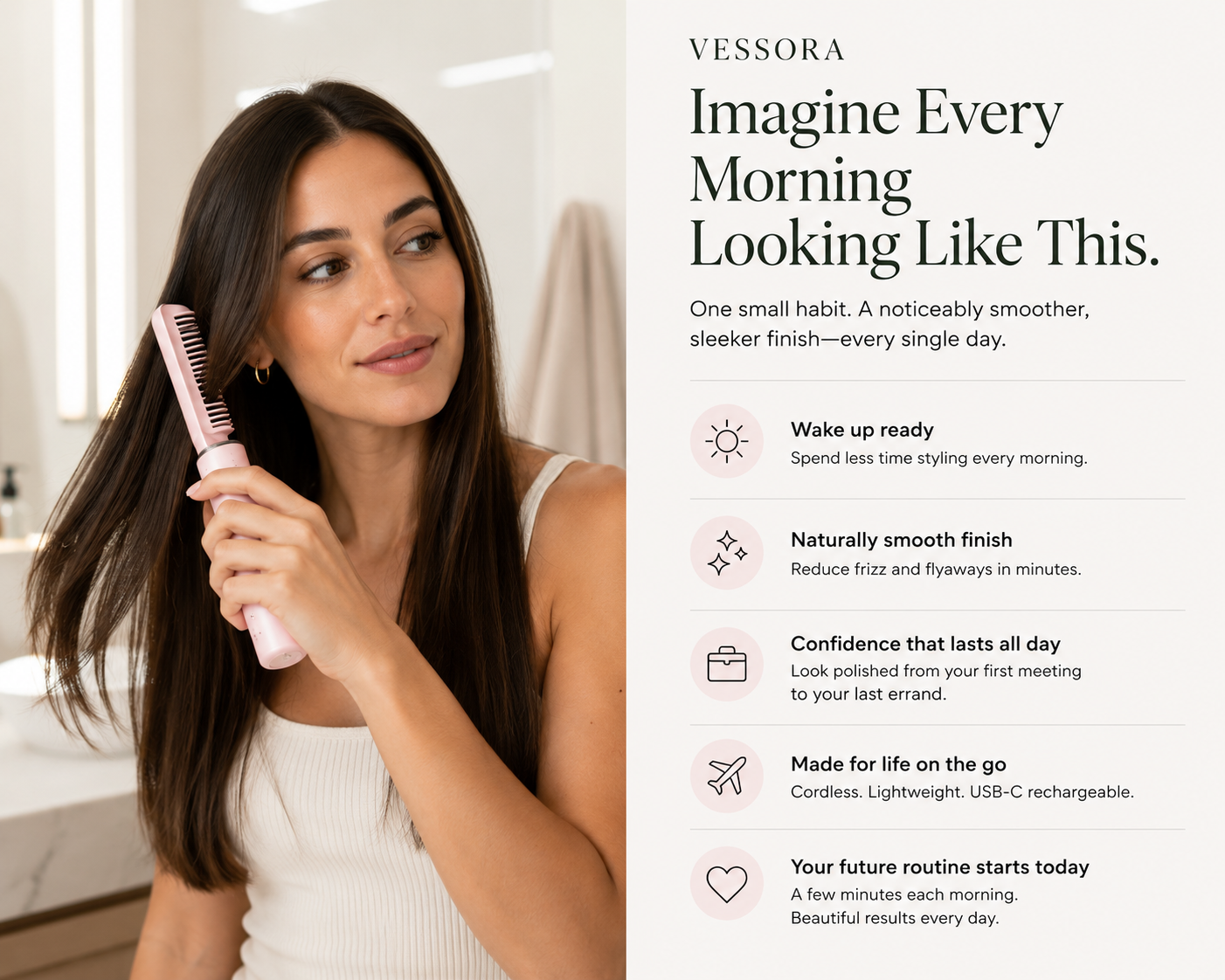 Vessora™ Mini Straightening Brush