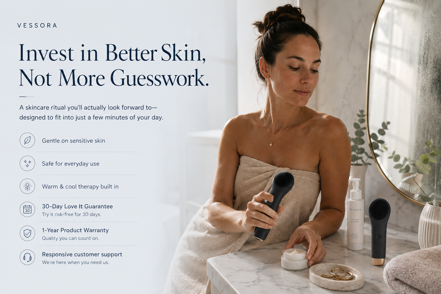 Vessora™ Pure Sonic Cleansing Brush