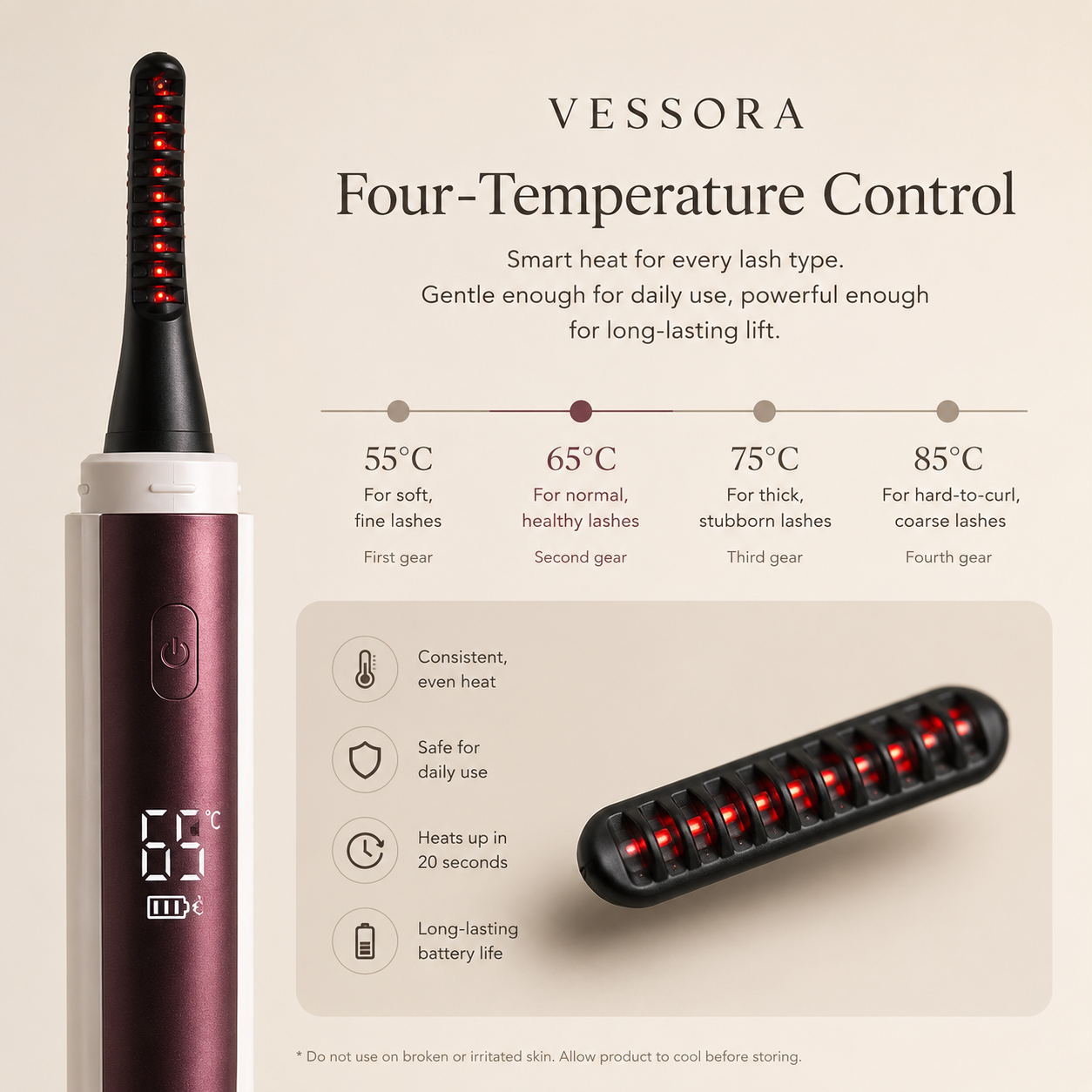 Vessora™ Halo Pro Heated Lash Curler