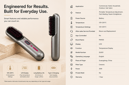 Vessora™ Mini Ionic Straightening Brush